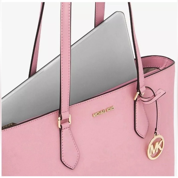 New Michael Kors Sheila Large Tote Saffiano Leather Carnation - Picture 3 of 4